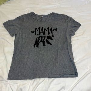 Gray mama bear T-shirt size medium.